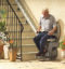 old man outdoor stannah stairlift